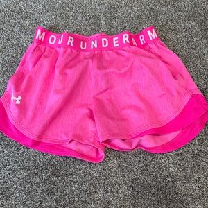 Under Armour small pink shorts